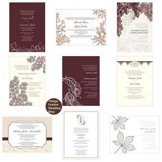 chocolate brown Wedding Invitations Visit us at ThingsFestivecom for 