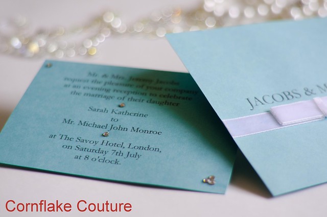 Tiffany Co inspired wedding invitations