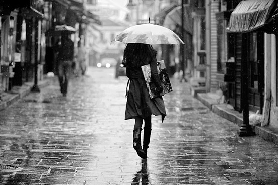 rainy day walk