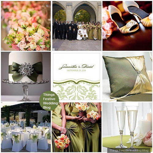 photos of sage and spring green weddings