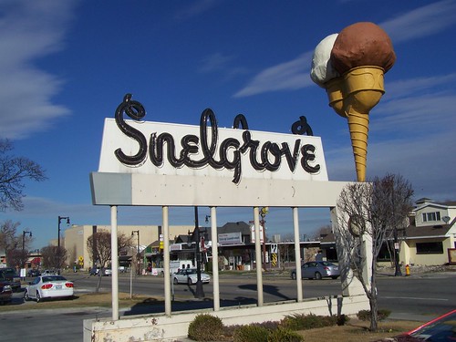 Old Snelgrove ice cream factory sign