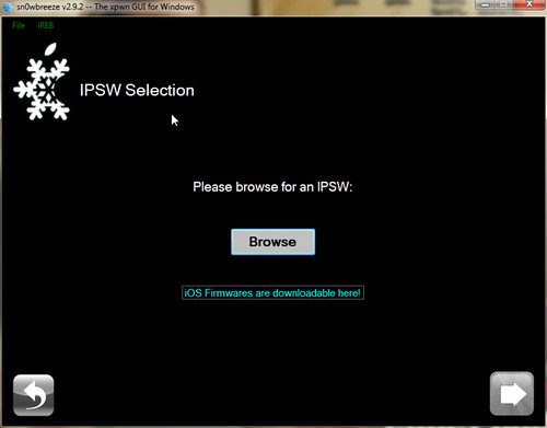 sn0wbreeze - IPSW Selection