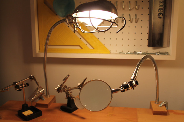 Clamp Lamp and Clamp Magnifying Glass