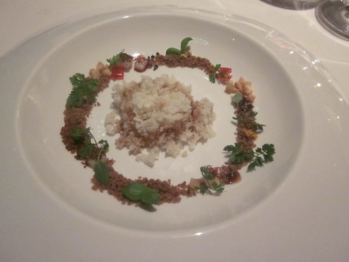 Next/El Bulli - Chicago - February 2012 - Cauliflower Cous-Cous with Solid Aromatic Herb Sauce