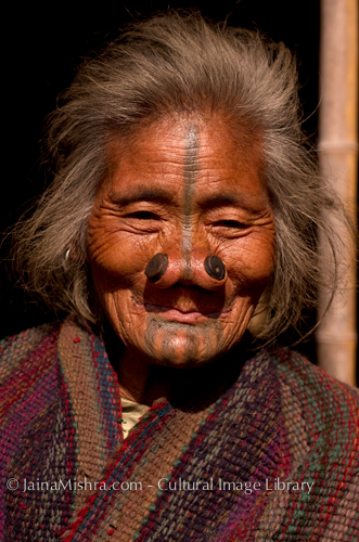 The face tattoos of the Apatani tribe are the cultural signatures of this