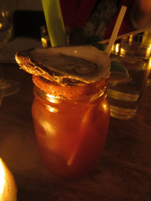 Bloody Ceasar with oyster