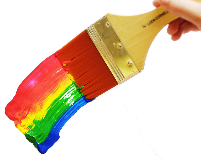 painting a rainbow