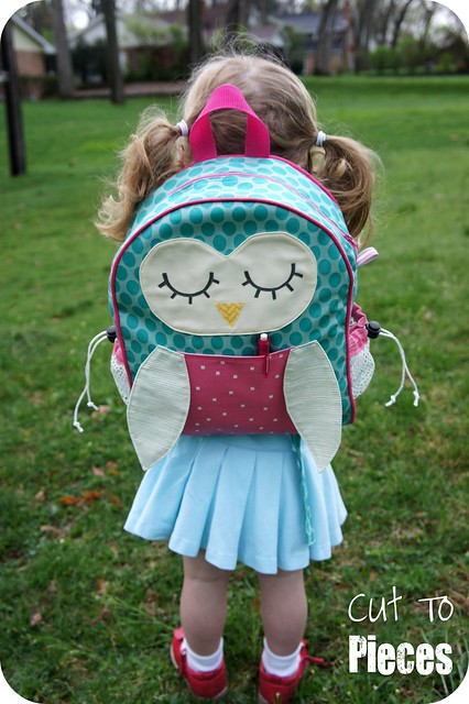 Moda Sliced Finals - "Owl Tag Along" Toddler Backpack