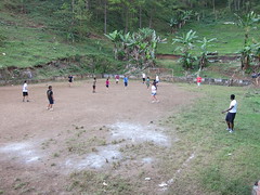 At the Bezaleel school, EMU students played against the boys in a Sunday afternoon soccer game