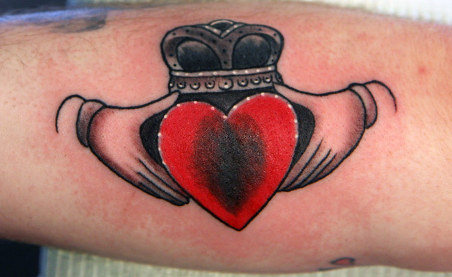 Claddagh Tattoo Tattoo was done by Chris Crutch Henry Tattoo Boogaloo 