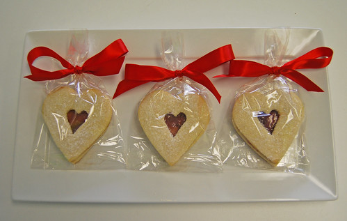 Heart Shaped Raspberry Sandwich Cookies