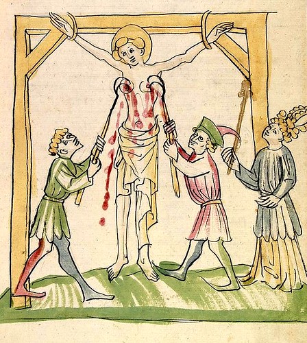 Martyrdom St Petronella. Strasburg 1419, colored drawing. Cod Pal germ 144. U of Heidelberg by tony harrison