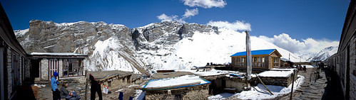 The camp at Thorong Phedi. Right around 15,000 feet