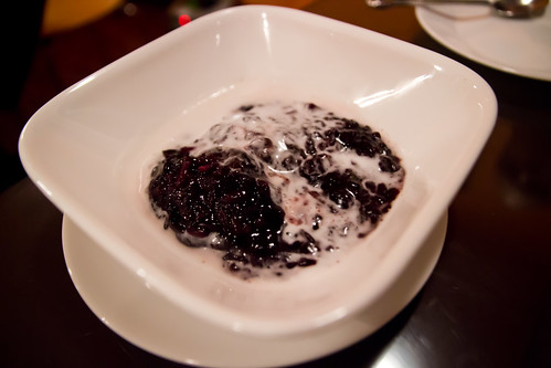Black Sticky Rice with Taro in Coconut Milk at Curry Away