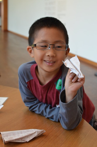 Owen made paper airplane