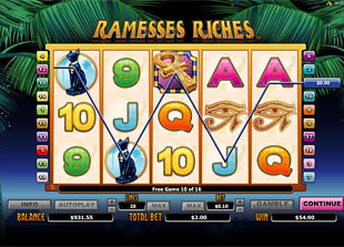 Ramesses Riches Bonus Game