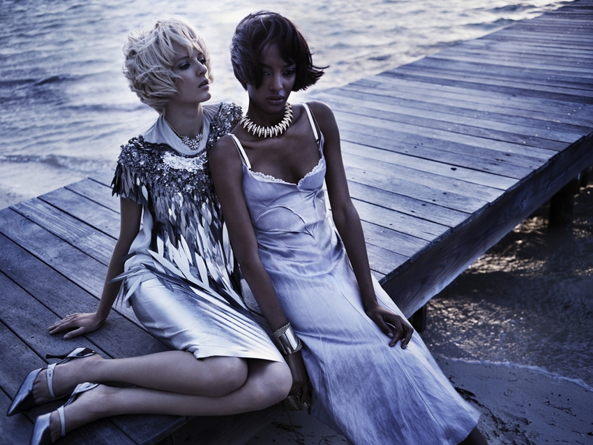 Swept Away - Vogue Japan, April 2012 - Daria Strokous and Jourdan Dunn by Josh Olins and styling by Giovanna Battaglia