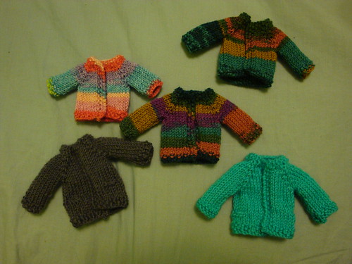 Fronts of cardigans