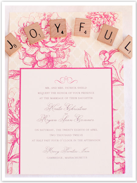 cream and blush wedding invitations