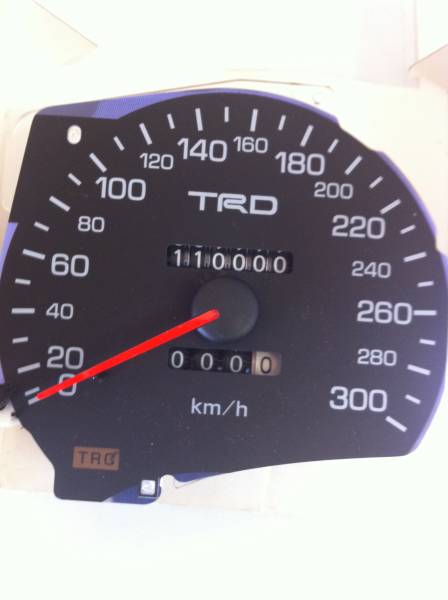 SW20 MR2 TRD 300km Mechanical speedo Make sure you know how fast you're 