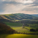A view west across the South Downs National Park from North Hill, Saddlescombe, Sussex