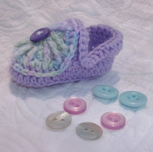 Swirl Baby Moccassin  by The Crochet Case