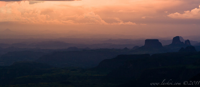 Sunset #2 from Sankaber Camp, Simien Mountains, Ethiopia, 2007