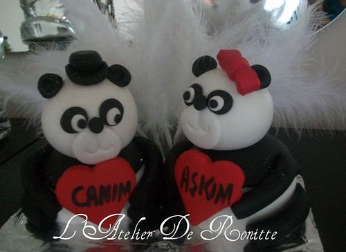 Aşık Pandalar sevgililer günü mini pastaları by l'atelier de ronitte