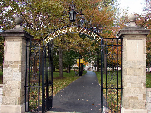 campus gate, Dickinson College (by: Jason Trommetter, creative commons license)