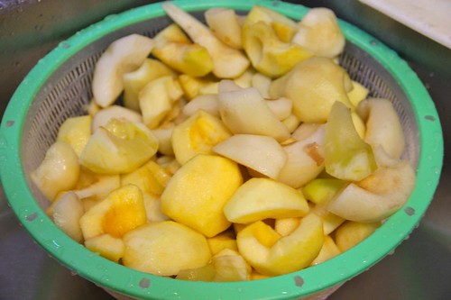 Apples & Pears Skinned and Chopped Up