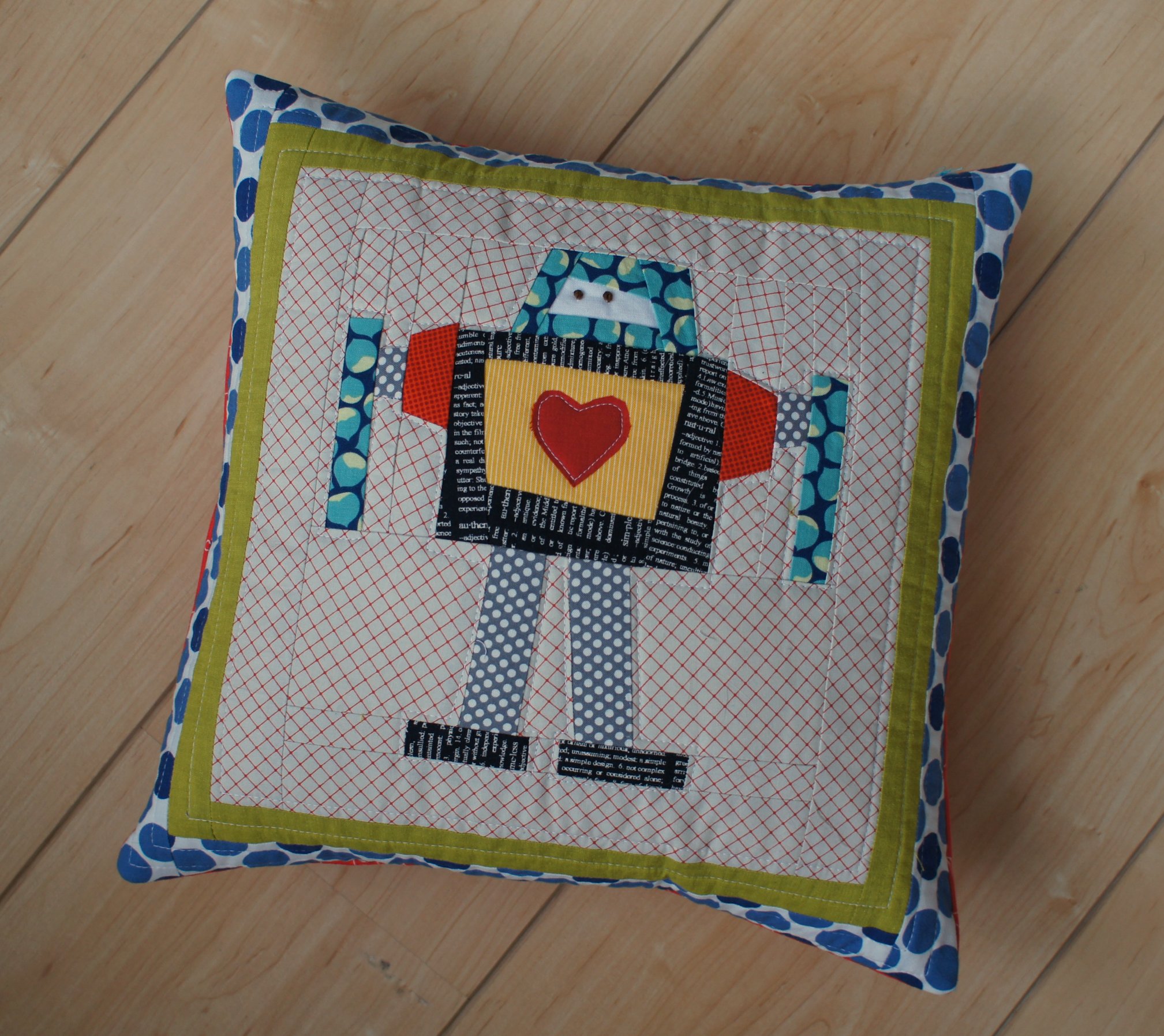 robot pillow for Cooper