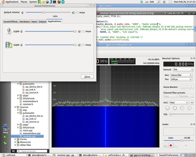 Pulseaudio input/output in GQRX