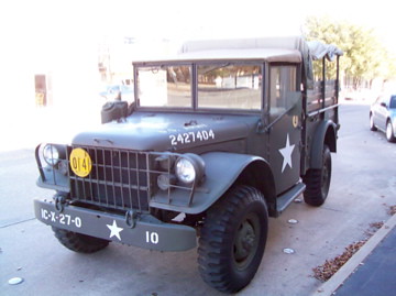 A vintage military vehicle outside the 12th Armored Division Memorial Museum in Abilene, Texas. (Photo by Lisa Maloney)