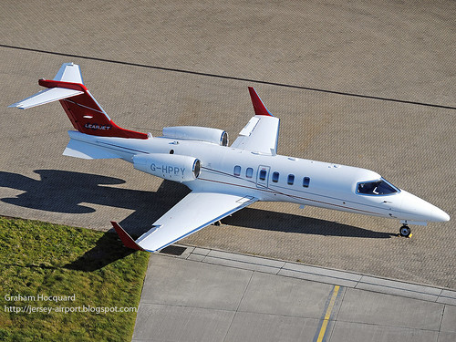 G-HPPY Learjet 40 by Jersey Airport Photography