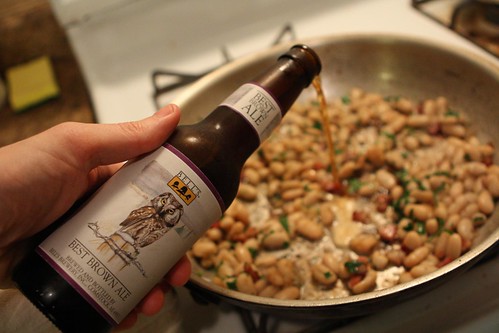 Cannellini Beans with Rendered Bacon, Brown Ale, and Parsley