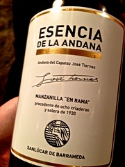 Esencia de la andana - Vino Manzanilla en rama - Restaurante Mina - Bilbao