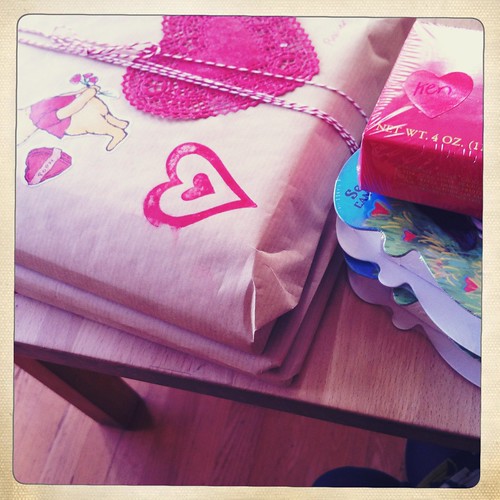 valentine packages, wrapped and ready