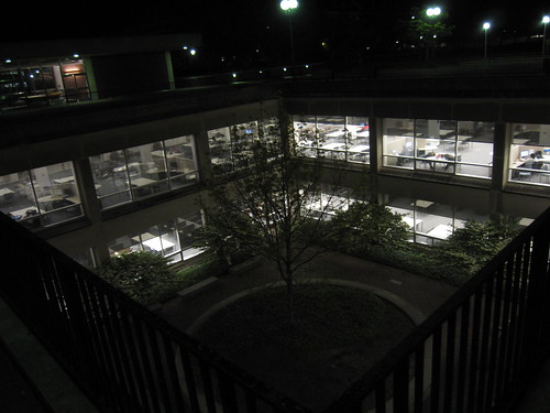 UGL from above, brightly lit at night.