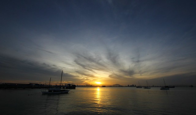 Sunrise At Chew Jetty, Penang