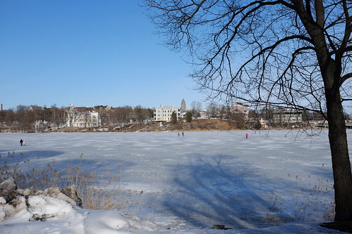 Frozen lake in Helsinki