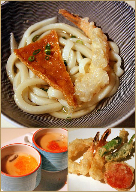 Udon, chawanmushi, and tempura