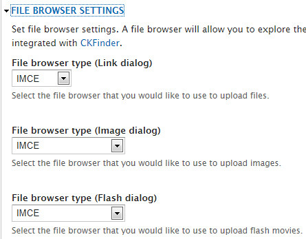 File browser settings