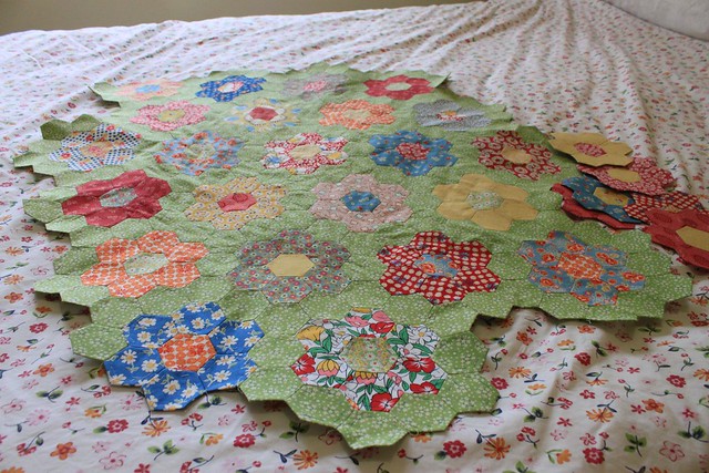 Hexagon quilt UFO  from another quilter
