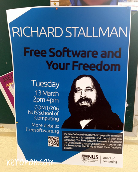 Richard Stallman in Singapore