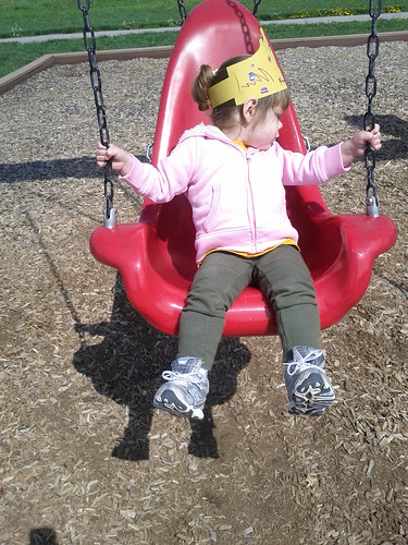 Swinging 2 year old