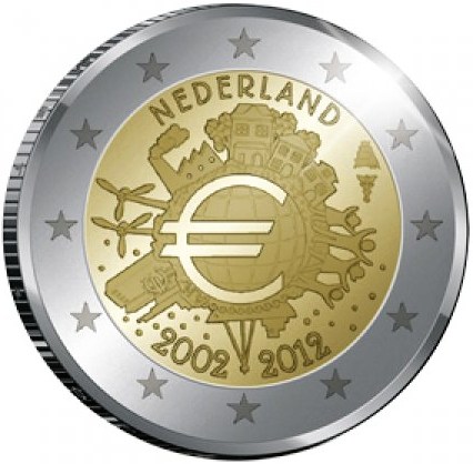 2 Euro Holandsko 2012, 10. výročie zavedenia Eura