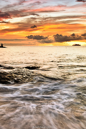 Of Wave, Angler And Passing Ship by Arief Rasa
