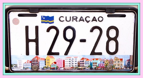 Caribbean Numberplate from Curacao by Ginas Pics