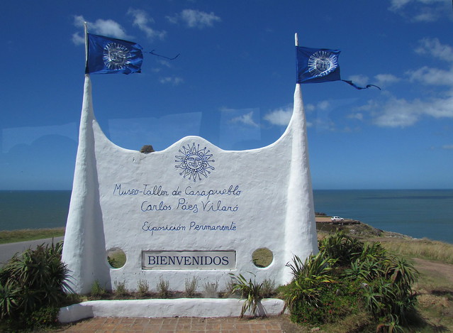 Welcome sign Casapueblo Punta del Este Uruguay