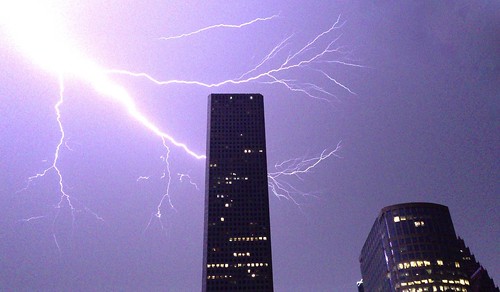 Lightning over Downtown Houston 2